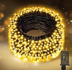 200 LED Christmas Connectable String Lights Outdoor Waterproof – Warm White Fairy Lights with Plug, Tree Lights for Patio, Garden, Bedroom, Wedding, Party, Decor (66FT)