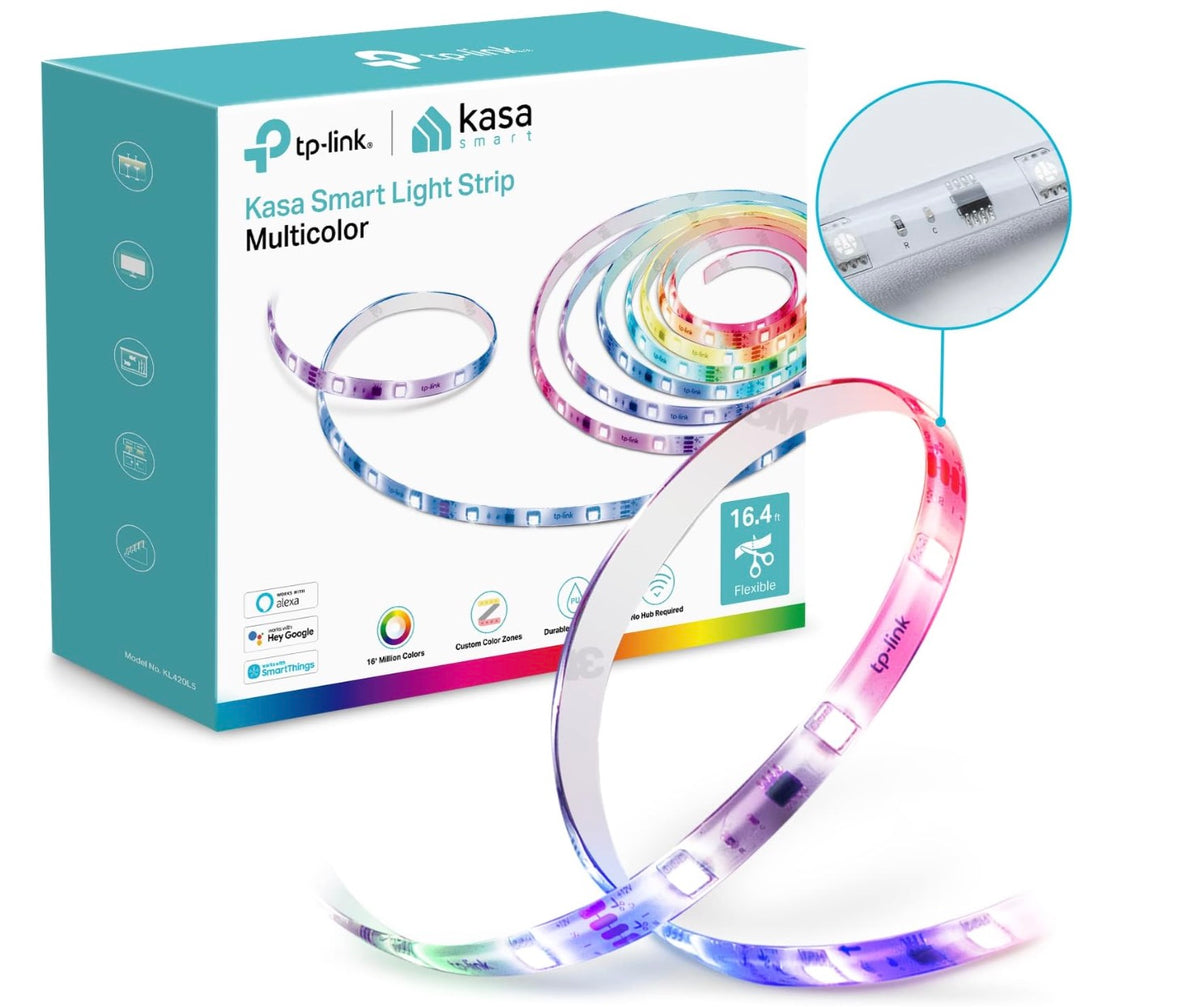 LED Light Strip, 50 Color Zones RGBIC, 16.4ft Wi-Fi LED Strip Works w/ Alexa, Google Home & SmartThings, High Brightness, 16M Colors, PU Coating, Trimmable, 2 Yr Warranty (KL420L5)